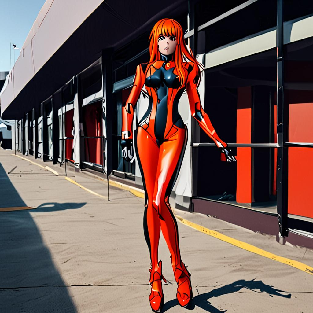 Asuka_wears_a_black_jumpsuit_and_orange_crocheted_cardigan_1.png