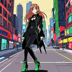 Asuna_Yuuki_wears_a_black_jumpsuit_and_neon_green_boots_3_small.png