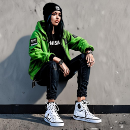 Mikasa_Ackerman_wears_a_black_graphic_t-shirt_distressed_denim_jeans_and_Vans_sneakers_3_small.png