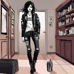 Mikasa_wears_a_black_and_white_graphic_t-shirt_ripped_jeans_and_metallic_boots_3_small.png