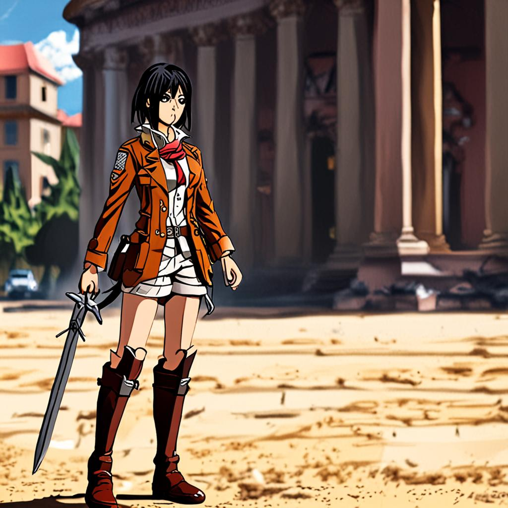 Mikasa_wears_a_coral_sundress_and_sunglasses_1.png