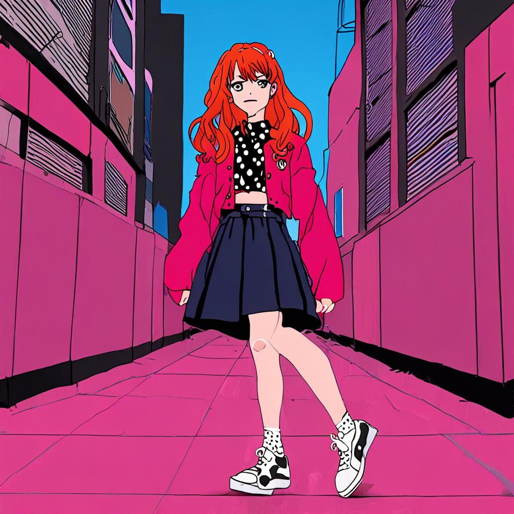 Asuka_wears_a_pink_jacket_black_skirt_and_Vans_sneakers_3.png