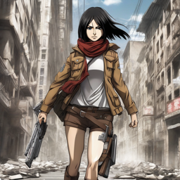 Mikasa_Ackerman_wears_a_bold_streetwear_outfit_with_a_striped_top_plaid_skirt_and_sneakers_2_small.png