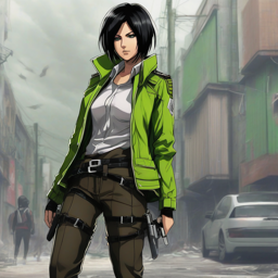 Mikasa_Ackerman_wears_a_black_and_neon_green_streetwear_outfit_2_small.png