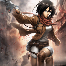 Mikasa_Ackerman_wears_a_black_windbreaker_and_distressed_denim_jeans_2_small.png