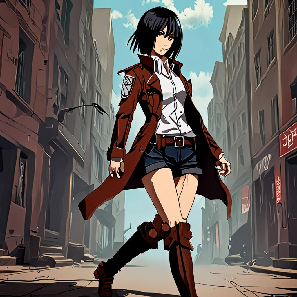 Mikasa_wears_a_leather_jacket_tartan_skirt_and_knee-high_boots_1.png