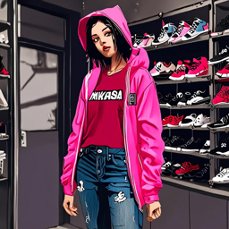 Mikasa_wears_a_pink_windbreaker_black_tee_and_distressed_jeans_3_small.png