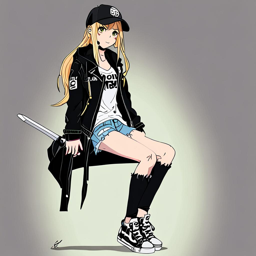 Asuna_Yuuki_wears_a_black_graphic_tee_distressed_denim_jeans_and_a_leather_jacket_3_small.png