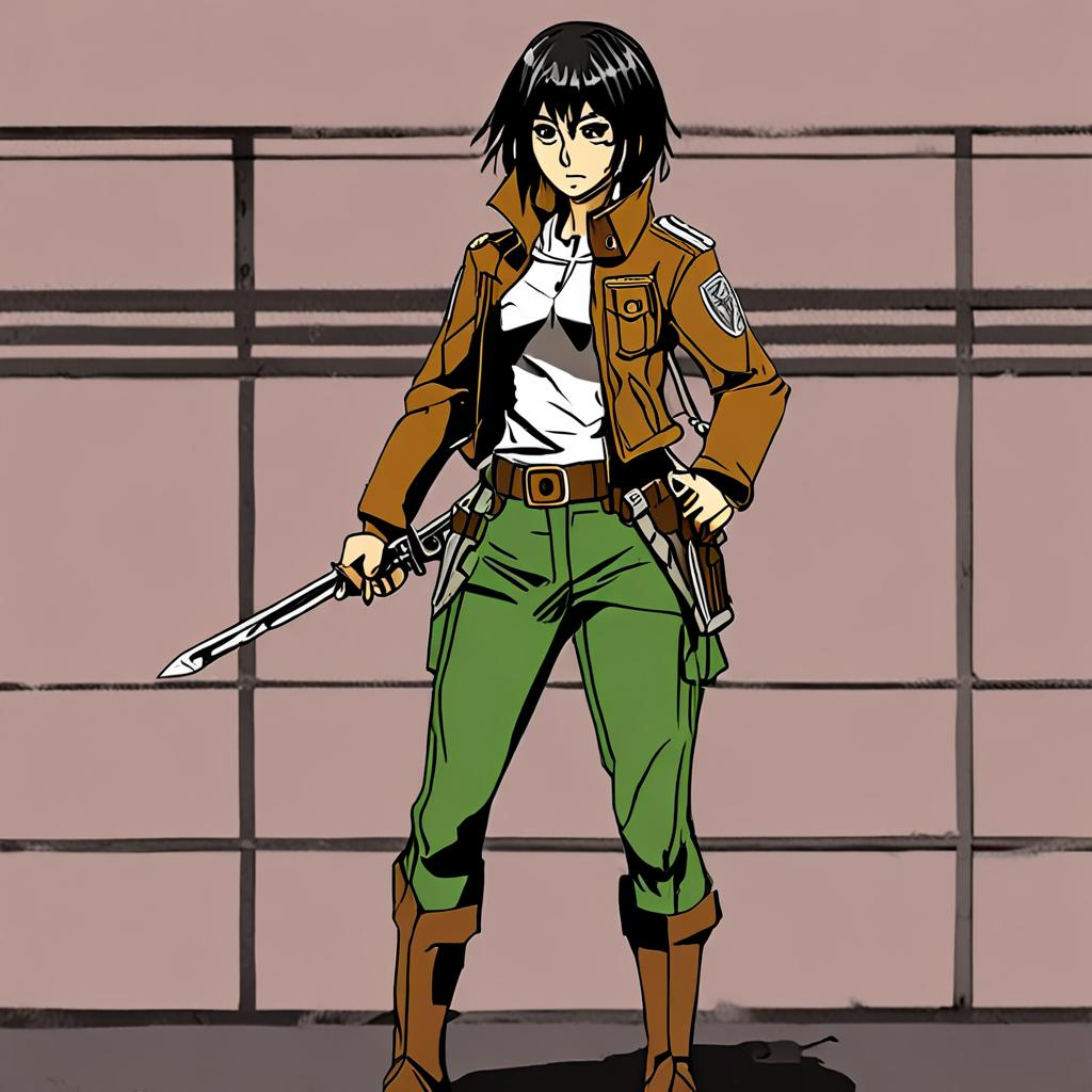Mikasa_Ackerman_wears_a_neon_green_jumpsuit_and_gold_chains_1.png