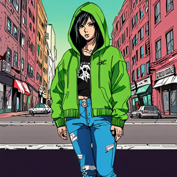 Mikasa_wears_a_bold_black_and_neon_green_streetwear_outfit_3_small.png