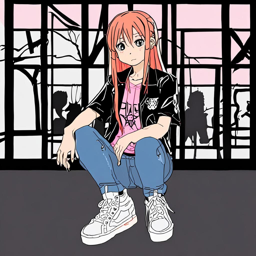 Asuna_Yuuki_wears_a_black_graphic_t-shirt_distressed_denim_jeans_and_a_leather_jacket_3_small.png