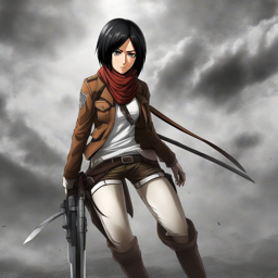 Mikasa_Ackerman_wears_distressed_denim_leather_jacket_and_pink_band_tee_2_small.png