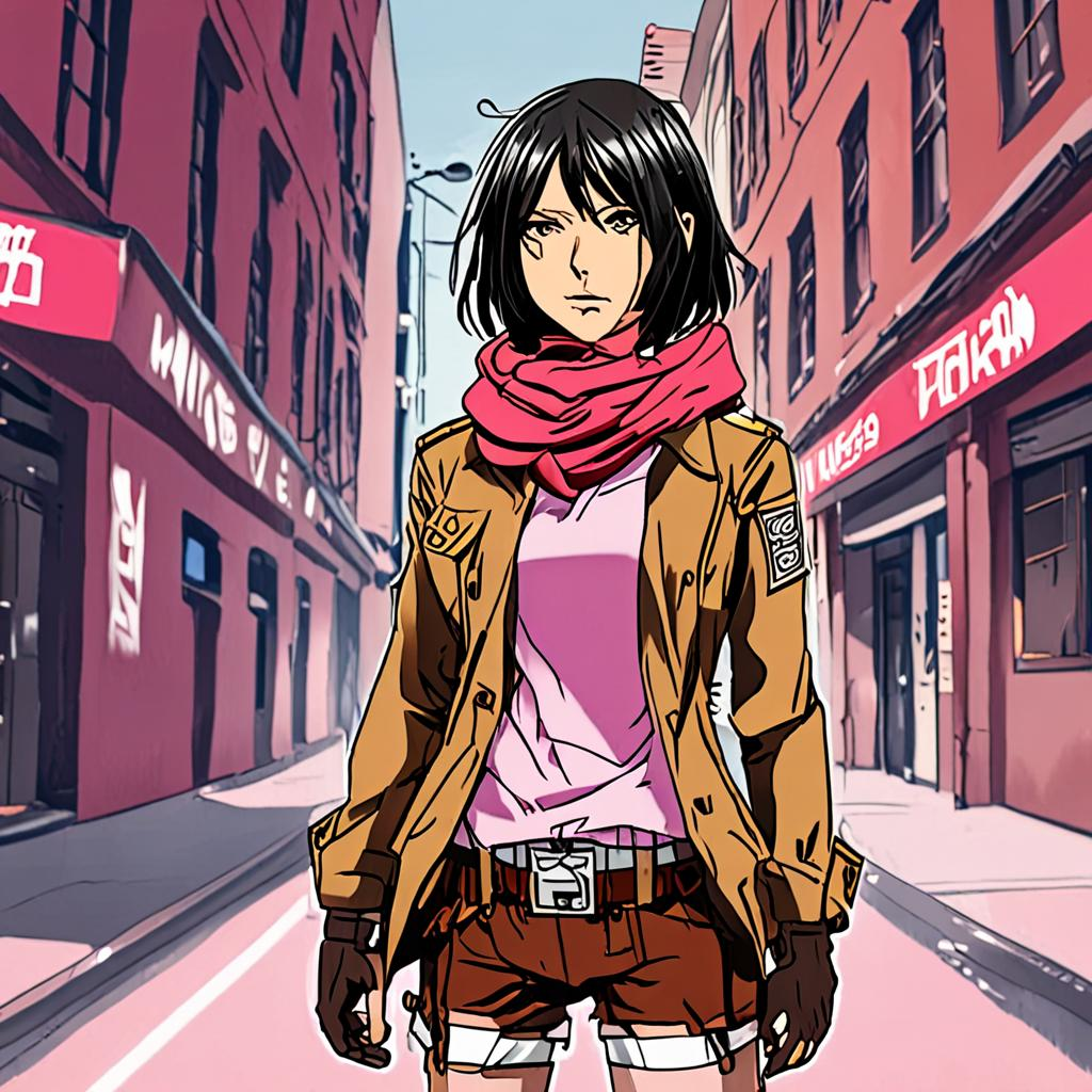 Mikasa_Ackerman_wears_a_black_jumpsuit_and_neon_green_boots_1.png