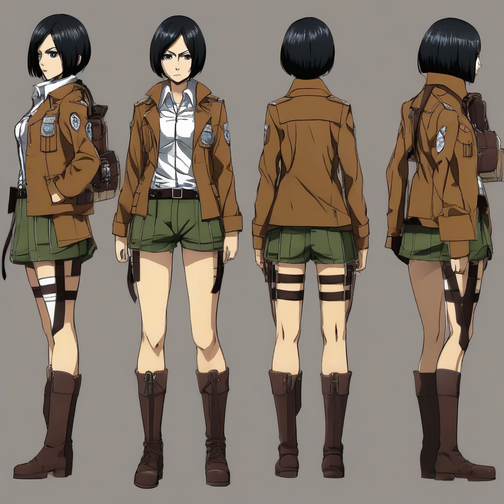 Mikasa_Ackerman_wears_a_black_jumpsuit_pink_jacket_and_sneakers_2.png