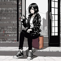 Mikasa_Ackerman_wears_a_leather_jacket_graphic_tee_distressed_jeans_and_Vans_sneakers_3_small.png