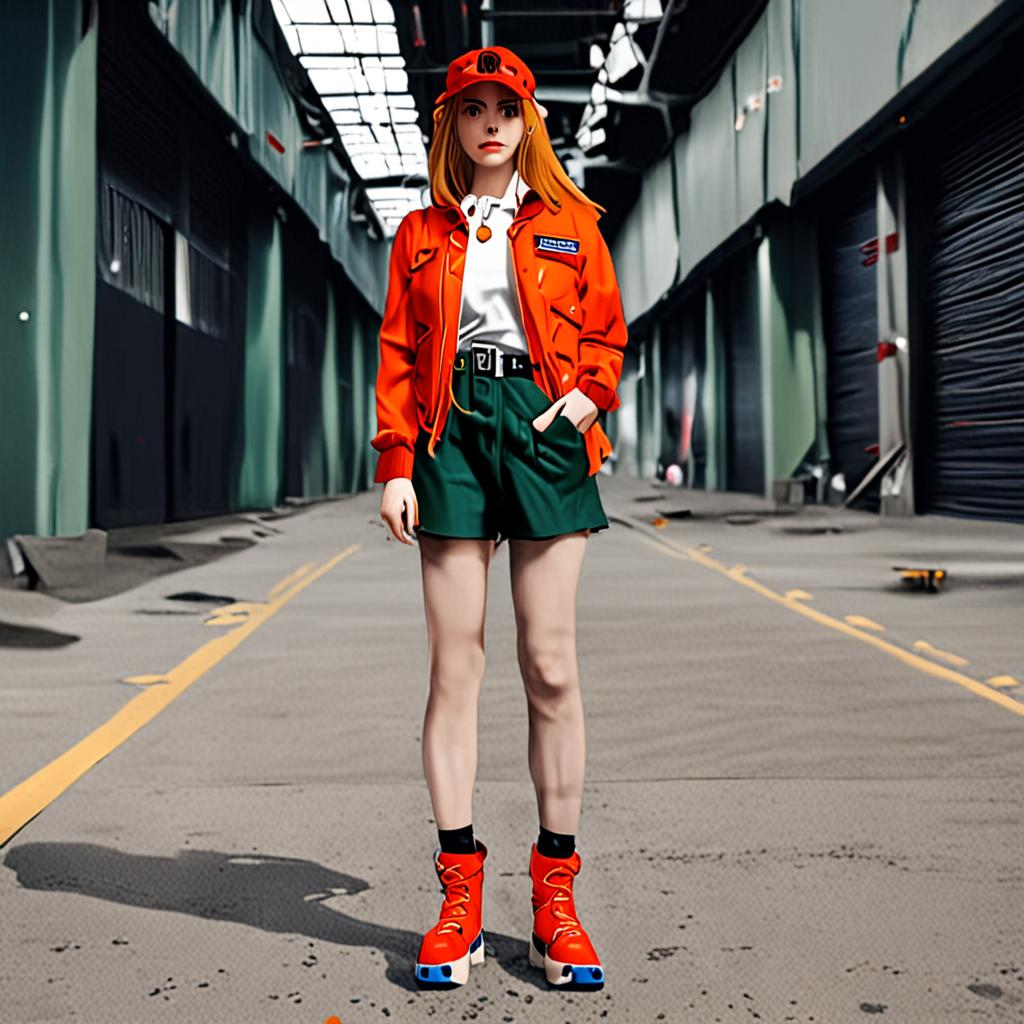Asuka_wears_an_orange_hoodie_jeans_and_Vans_sneakers_1.png