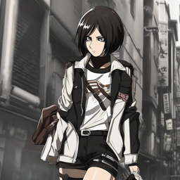 Mikasa_wears_a_black_graphic_tee_ripped_jeans_and_Vans_sneakers_2_small.png
